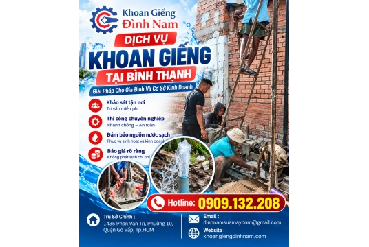 Khoan Giếng Tại Bình Thạnh – Giải Pháp Cho Gia Đình Và Cơ Sở Kinh Doanh