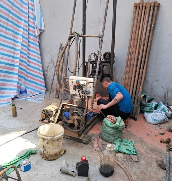 Khoan giếng gia đình nhà anh Đông, Q. Bình Thạnh